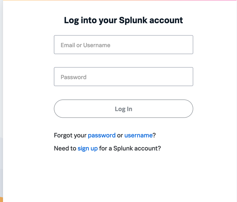 Splunk login
