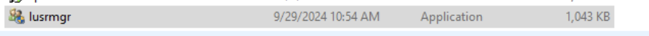 Lusrmgr application