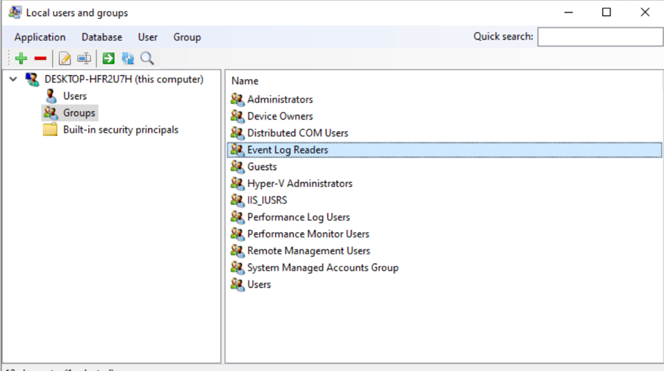Event Log Readers group