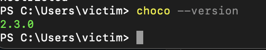 Chocolatey version verified